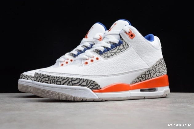 1st Kicks Shoes 136064-148 'Knicks Rivals' 3 Jordan Air Retro 0813